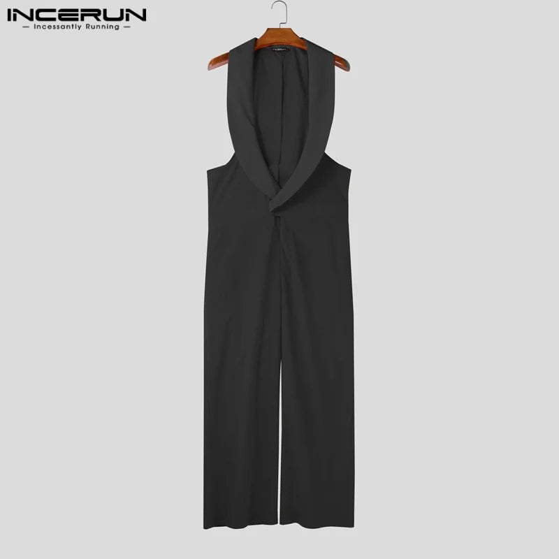 Men’s summer romper jumpsuit, oversized sleeveless streetwear, casual pants, UK fashion, fast delivery, FTF Market.