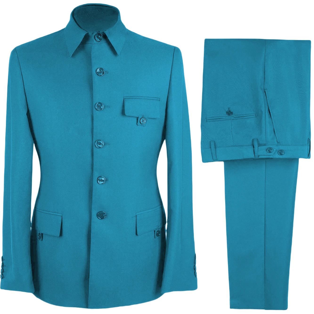 Safari men suit UK – stand collar, tailor-made, formal or casual, business or daily wear, all sizes, fast UK delivery.