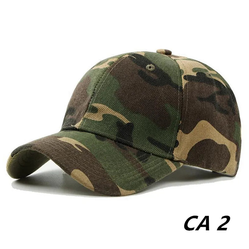 Unisex cotton camouflage baseball cap by FTF Fashion, adjustable anti-UV snapback, perfect for outdoor sports and summer use in the UK.