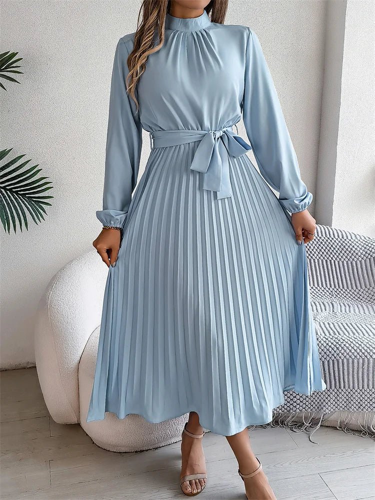 Stand Collar Maxi Dress UK - FTF Market