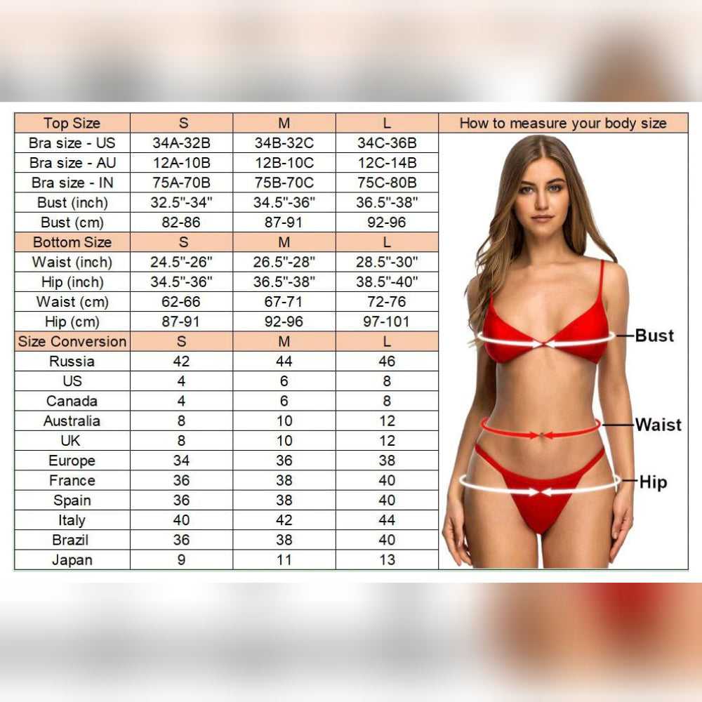 Size Chart lingerie