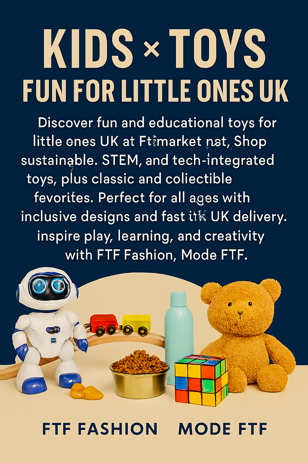Bright and colorful kids toys including building blocks, puzzles, and soft toys perfect for little ones in the UK found at Ftfmarket.net.