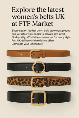Fashionable women's belts in the UK for every style. Elevate your outfit with premium quality belts. Available now on UK Ftfmarket.net.