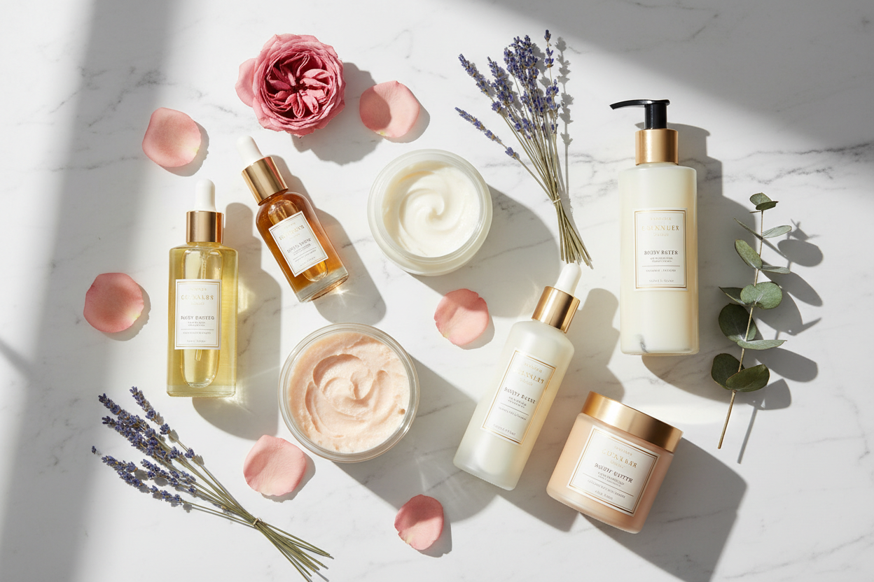 Luxury body care and bath essentials UK — premium oils, scrubs and beauty products at FTF Market.