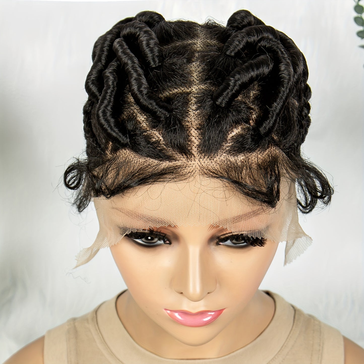 Full Lace Braided Wig, synthetic high-temperature fiber, versatile for all ethnicities, ftf fashion