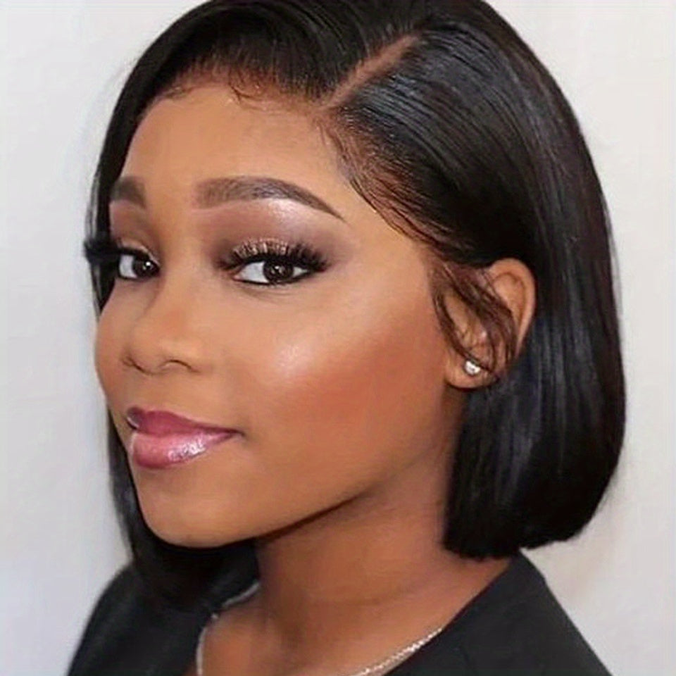 Brazilian Straight 13x4 Bob Wig, HD Transparent Lace Front, Remy Hair, Short Bob, Preplucked with Baby Hair. Breathable, comfortable, stylish. Embrace ftf fashion and mode ftf.