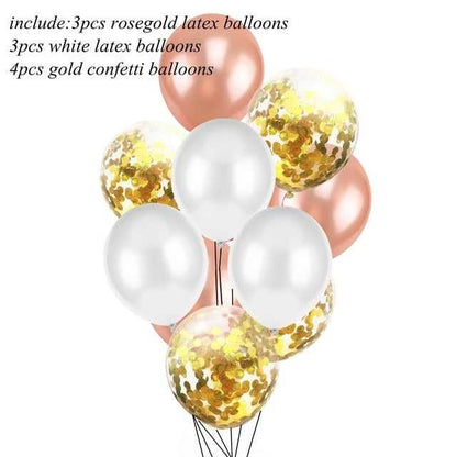 1set Happy Birthday Letter Banner Confetti Balloons - FTF Market