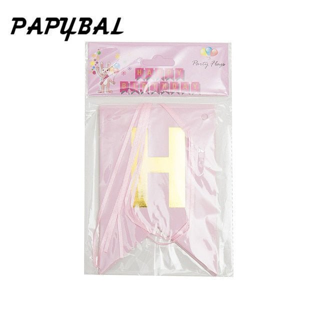 1set Happy Birthday Letter Banner Confetti Balloons - FTF Market