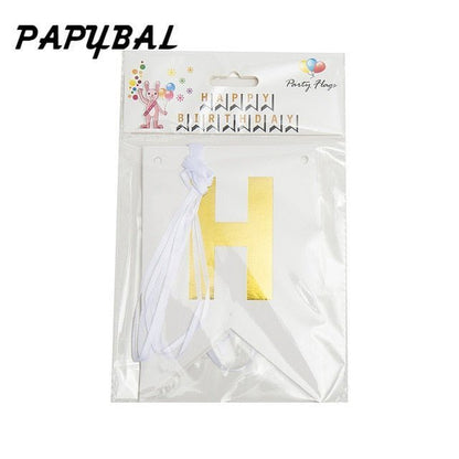 1set Happy Birthday Letter Banner Confetti Balloons - FTF Market