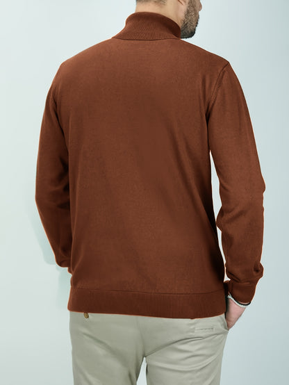 Men's Casual Viscose Turtleneck Sweater - Solid Color, Long Sleeve, Regular Fit, High Neck Knit Fabric Shirt. Available at FTF Market. Men's Casual Viscose Turtleneck, Solid Color Turtleneck, Long Sleeve Sweater, Regular Fit, High Neck Knit Shirt, Men's Fashion, Casual Wear, Semi-Formal Wear, FTF Market UK, ftf fashion, Men's Knitwear, Autumn/Winter Sweater, Comfortable Turtleneck, Stylish Men's Sweater, Men's High Neck Sweater, Ribbed Cuffs, Versatile Sweater, Fashionable Knitwear, Casual Turtleneck Sweate