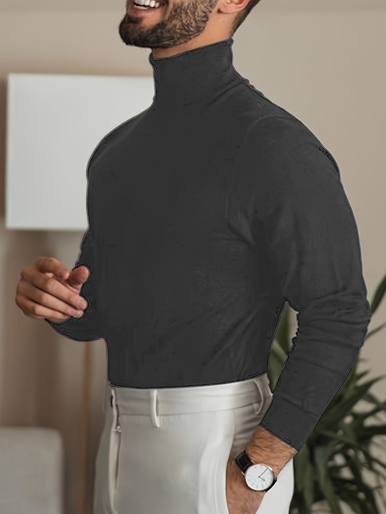 Discover the ftf fashion Men's Casual Solid Color Turtleneck Sweater. Long sleeve, knit pullover, perfect for fall and winter. Available at FTF Market. Solid Color Turtleneck, Men's Turtleneck Sweater, Long Sleeve Knit Pullover, Fall Winter Sweater, Casual Sweater, Semi-Formal Sweater, Men's Fashion, FTF Market UK, ftf fashion