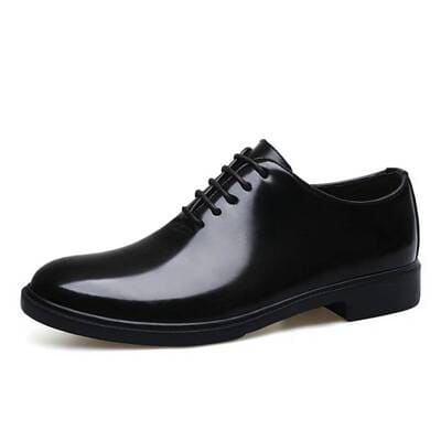 Men's black Derby dress shoes lace-up formal work uniform UK plus sizes FTF Market