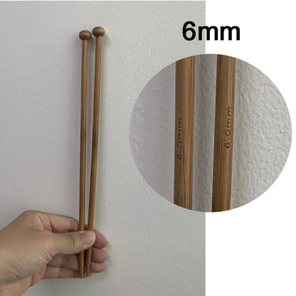 Pair of 35cm Bamboo Knitting Needles, 3mm to 10mm, pointed carbonized wooden single, beginners, ftf fashiBamboo Knitting Needles, 35cm knitting needles, 3mm to 10mm needles, pointed carbonized wooden needles, single needles, knitting for beginners, knitting supplies, bamboo needles, hand knitting tools, ftf fashion, affordable luxury fashion market, ft fast fashion, ft fashion, uk fashion market trends, ftf market UK trendy fashion, ftf market UK trendy fashion at affordable prices, fast fashion explainon, 