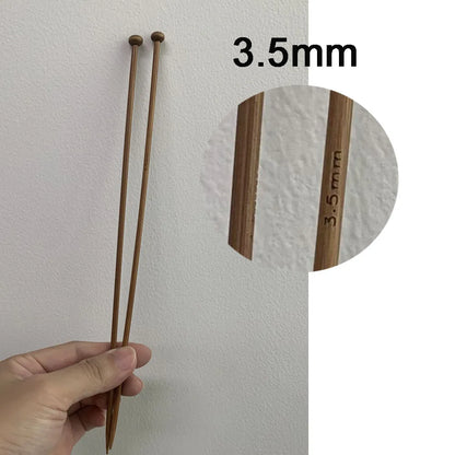 Pair of 35cm Bamboo Knitting Needles, 3mm to 10mm, pointed carbonized wooden single, beginners, ftf fashiBamboo Knitting Needles, 35cm knitting needles, 3mm to 10mm needles, pointed carbonized wooden needles, single needles, knitting for beginners, knitting supplies, bamboo needles, hand knitting tools, ftf fashion, affordable luxury fashion market, ft fast fashion, ft fashion, uk fashion market trends, ftf market UK trendy fashion, ftf market UK trendy fashion at affordable prices, fast fashion explainon, 