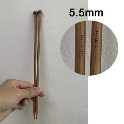 Pair of 35cm Bamboo Knitting Needles, 3mm to 10mm, pointed carbonized wooden single, beginners, ftf fashiBamboo Knitting Needles, 35cm knitting needles, 3mm to 10mm needles, pointed carbonized wooden needles, single needles, knitting for beginners, knitting supplies, bamboo needles, hand knitting tools, ftf fashion, affordable luxury fashion market, ft fast fashion, ft fashion, uk fashion market trends, ftf market UK trendy fashion, ftf market UK trendy fashion at affordable prices, fast fashion explainon, 