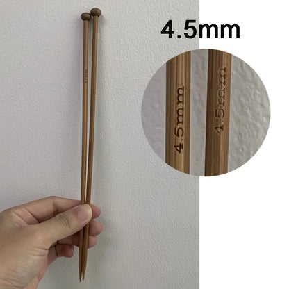 Pair of 35cm Bamboo Knitting Needles, 3mm to 10mm, pointed carbonized wooden single, beginners, ftf fashiBamboo Knitting Needles, 35cm knitting needles, 3mm to 10mm needles, pointed carbonized wooden needles, single needles, knitting for beginners, knitting supplies, bamboo needles, hand knitting tools, ftf fashion, affordable luxury fashion market, ft fast fashion, ft fashion, uk fashion market trends, ftf market UK trendy fashion, ftf market UK trendy fashion at affordable prices, fast fashion explainon, 