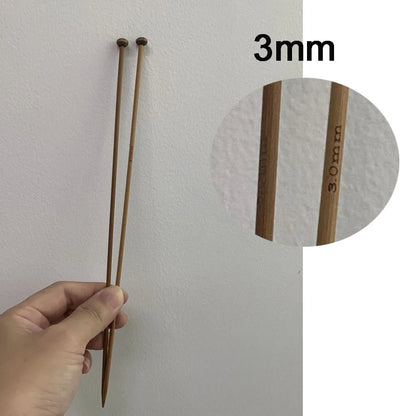 Pair of 35cm Bamboo Knitting Needles, 3mm to 10mm, pointed carbonized wooden single, beginners, ftf fashiBamboo Knitting Needles, 35cm knitting needles, 3mm to 10mm needles, pointed carbonized wooden needles, single needles, knitting for beginners, knitting supplies, bamboo needles, hand knitting tools, ftf fashion, affordable luxury fashion market, ft fast fashion, ft fashion, uk fashion market trends, ftf market UK trendy fashion, ftf market UK trendy fashion at affordable prices, fast fashion explainon, 