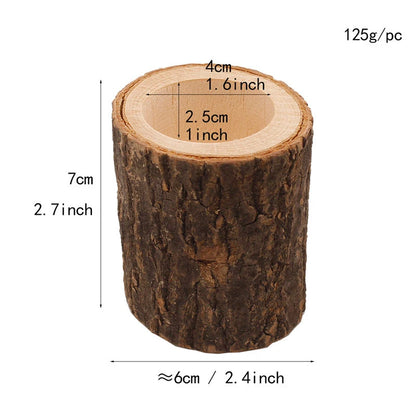 Wooden log with measurements and weight information on a white background