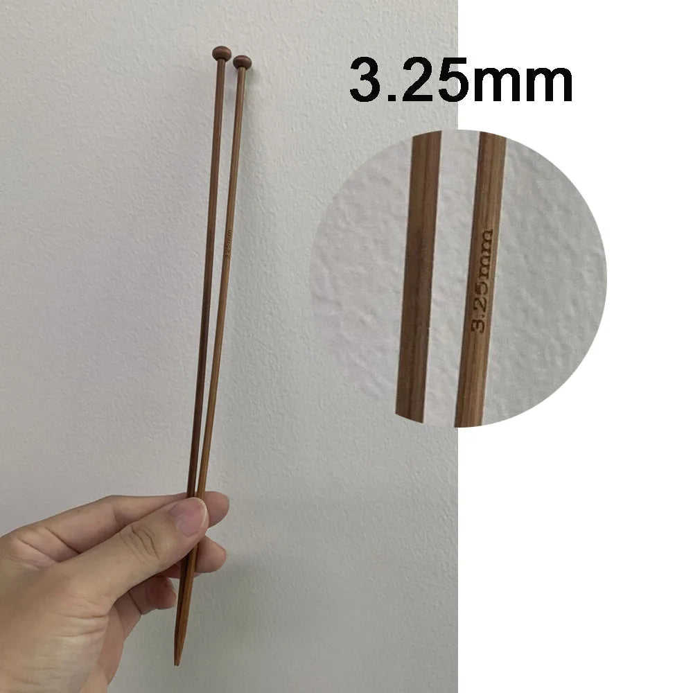 Pair of 35cm Bamboo Knitting Needles, 3mm to 10mm, pointed carbonized wooden single, beginners, ftf fashiBamboo Knitting Needles, 35cm knitting needles, 3mm to 10mm needles, pointed carbonized wooden needles, single needles, knitting for beginners, knitting supplies, bamboo needles, hand knitting tools, ftf fashion, affordable luxury fashion market, ft fast fashion, ft fashion, uk fashion market trends, ftf market UK trendy fashion, ftf market UK trendy fashion at affordable prices, fast fashion explainon, 