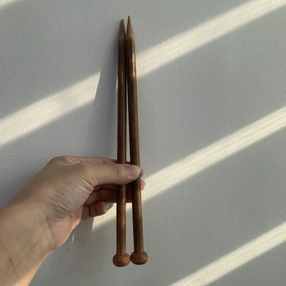 Pair of 35cm Bamboo Knitting Needles, 3mm to 10mm, pointed carbonized wooden single, beginners, ftf fashiBamboo Knitting Needles, 35cm knitting needles, 3mm to 10mm needles, pointed carbonized wooden needles, single needles, knitting for beginners, knitting supplies, bamboo needles, hand knitting tools, ftf fashion, affordable luxury fashion market, ft fast fashion, ft fashion, uk fashion market trends, ftf market UK trendy fashion, ftf market UK trendy fashion at affordable prices, fast fashion explainon, 