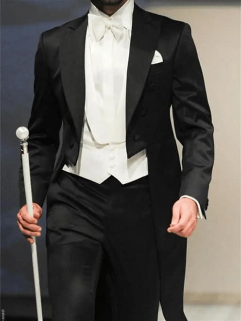 Italian Tailcoat 3‑Piece Suit for Men