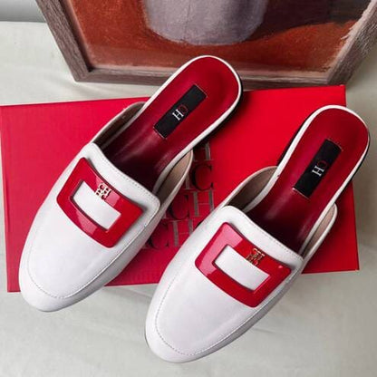 White Waterproof baotou luxury mules office women FTF Market UK