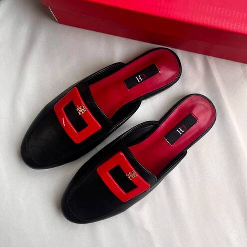 Black Waterproof baotou luxury mules office women FTF Market UK