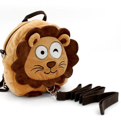 Cute animal toddler backpack with safety harness leash.