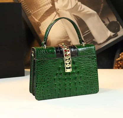 Small Crocodile Leather Bag