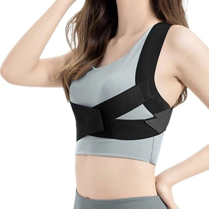 Back posture corrector, fully adjustable, upper spine support, back brace.