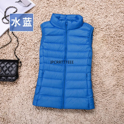 2023 New Women Sleeveless Slim Ultra Light Down Jacket, portable, lightweight vest, windproof, warm waistcoat, women's gift, ftf fashion, Ultra Light Down Jacket, sleeveless women's jacket, slim fit jacket, portable lightweight vest, windproof warm waistcoat, women's fashion, autumn winter wear, lightweight women's vest, cozy winter jacket, fashionable winter vest, women's outerwear, ftf fashion