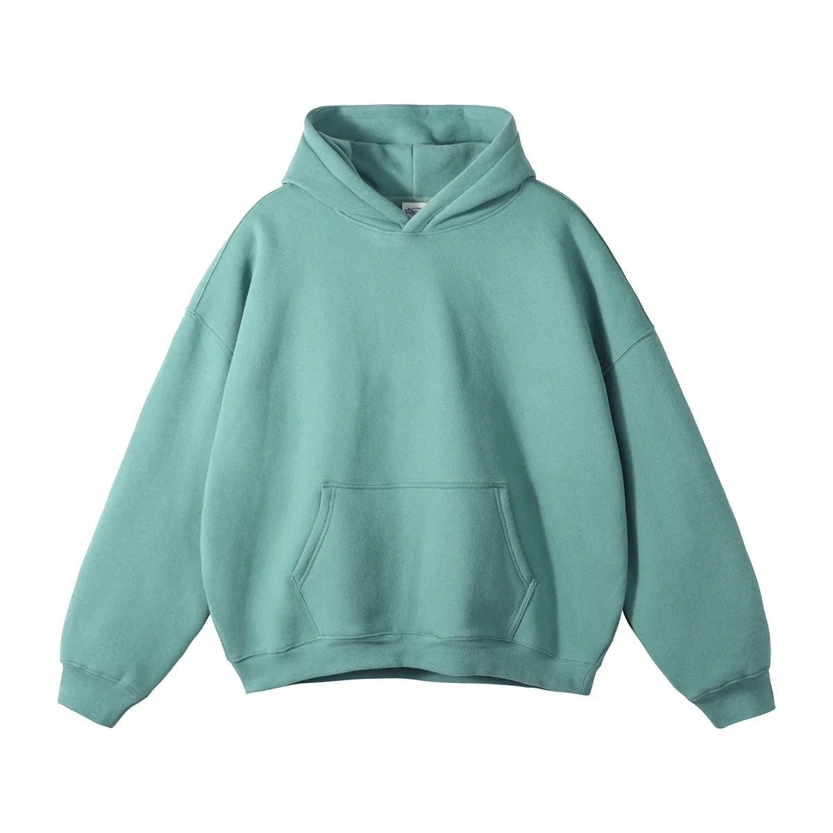 Teal hoodie on a white background