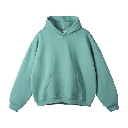 Teal hoodie on a white background
