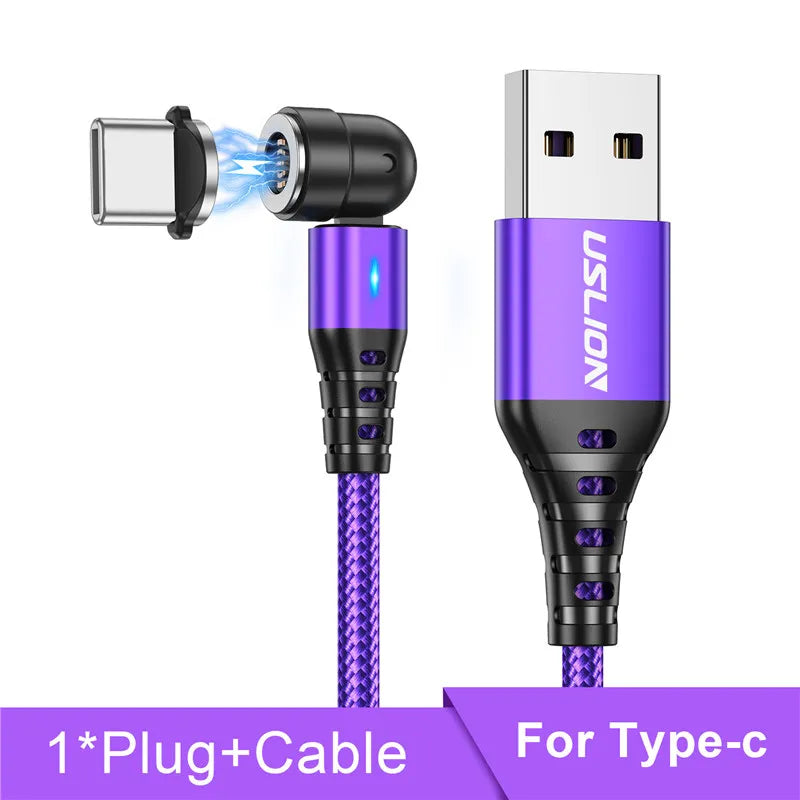 Interchangeable Micro-USB, Type-C, and Lightning magnetic tips 3-in-1
