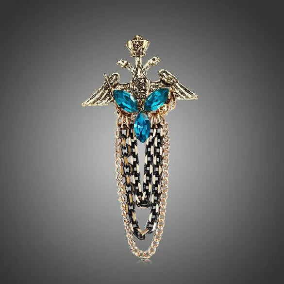 Elegant rhinestone lapel pins for men and women. Tassel, crown, floral pins for suits, collars, weddings, parties. Zinc alloy metal, classic style.