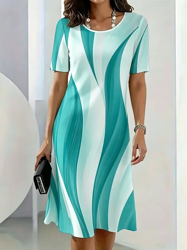 Gradient striped mini dress women S to XXXL – colour 5