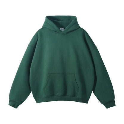 Green hoodie on a white background