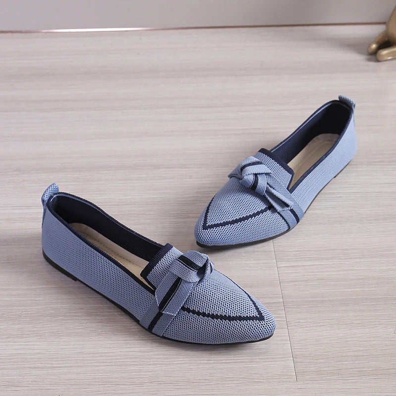 Women's Pointed Toe Ballet Flats - Casual Slip-On Loafers