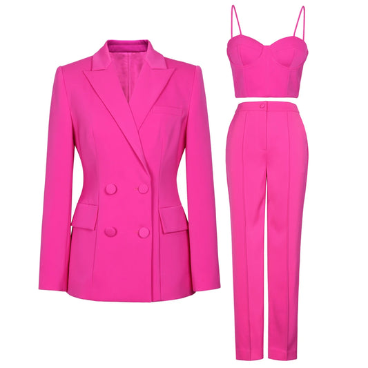 Spot 2023 new professional women's suit with corset top and pants for office lady