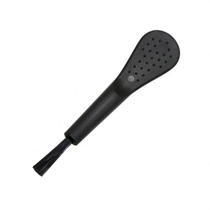 Black shower head on a white background. 4in1 microfiber screen cleaner spray with cloth for phones, tablets, computers, glasses. Portable, streak-free, safe for all screens, UK FTF Market.