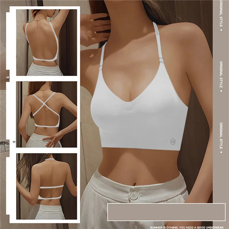 Beige seamless wire free push up bra – skin-friendly polyester, adjustable straps, everyday comfort