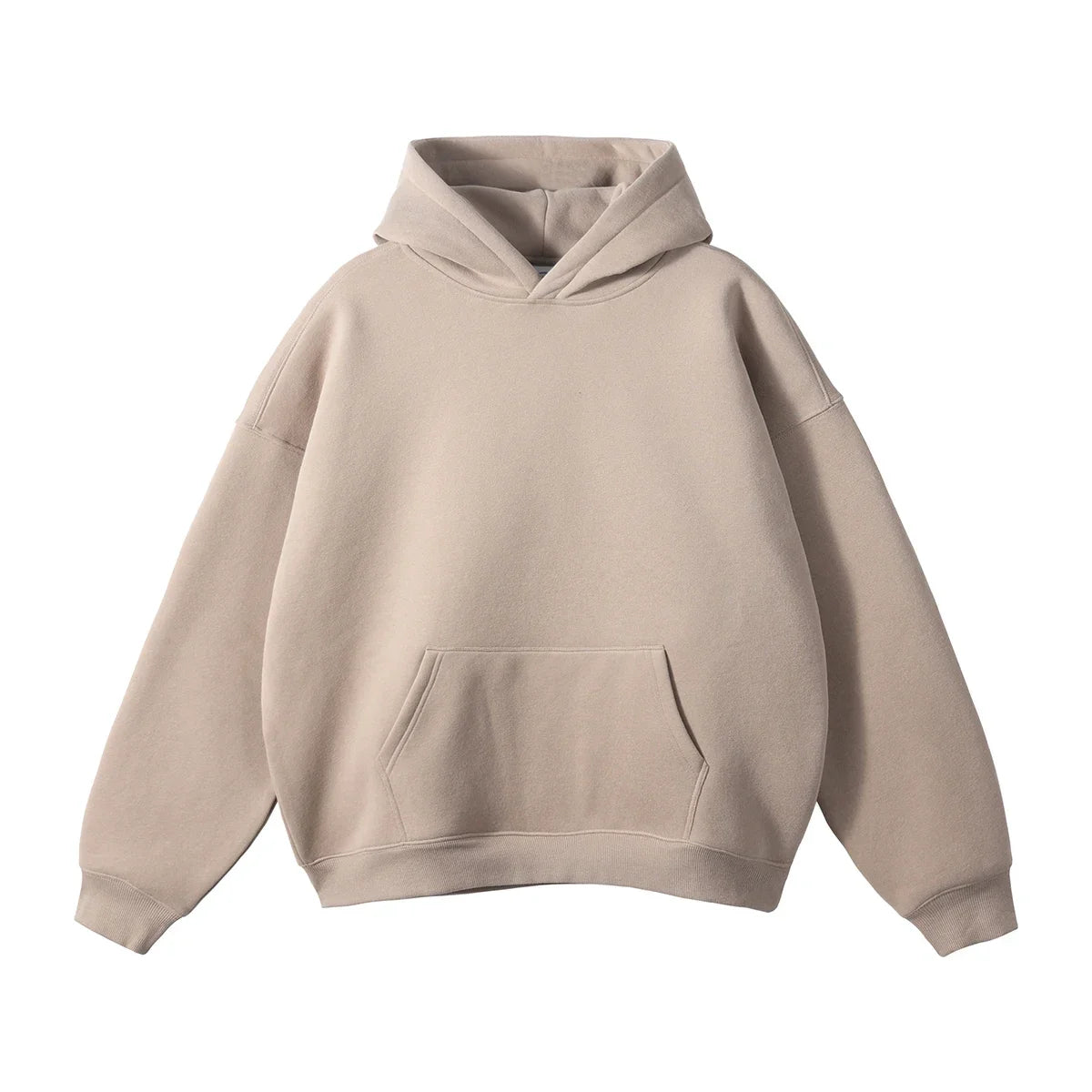 Beige hoodie on a white background
