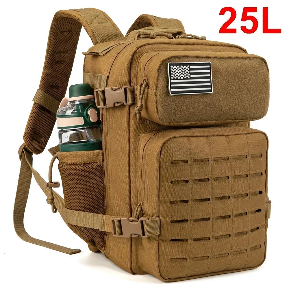 25L/45L Tactical Backpack for outdoor adventures. Durable, stylish, with bottle holder. Ideal for hiking, school, or daily use. Available on FTFmarket.netwith fast UK delivery.