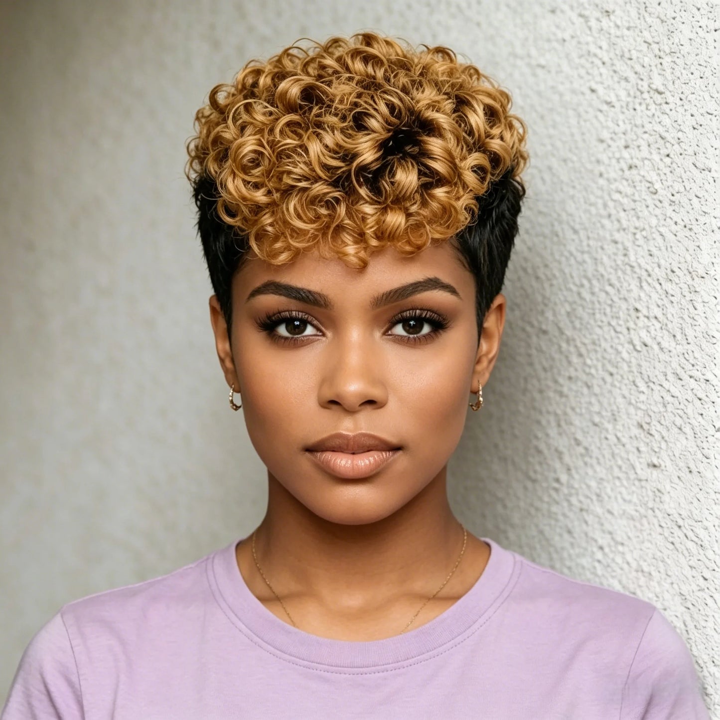 Short Curly Pixie Wig – 100% Human Hair