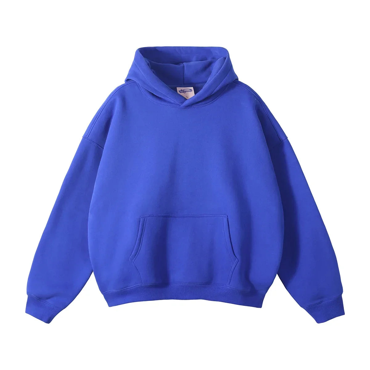 Blue hoodie on a white background
