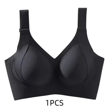 Black bra on a white background