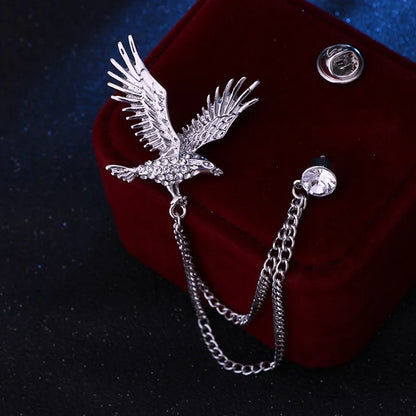 Elegant rhinestone lapel pins for men and women. Tassel, crown, floral pins for suits, collars, weddings, parties. Zinc alloy metal, classic style.