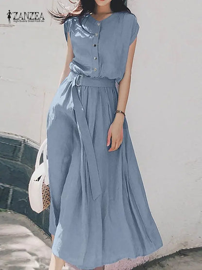 Women's Fashion Short Sleeve Dress, summer elegant party dress, mid-calf length, polyester spandex blend, vintage-inspired, casual and formal wear.