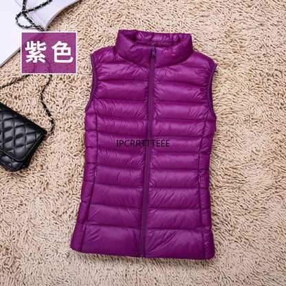 2023 New Women Sleeveless Slim Ultra Light Down Jacket, portable, lightweight vest, windproof, warm waistcoat, women's gift, ftf fashion, Ultra Light Down Jacket, sleeveless women's jacket, slim fit jacket, portable lightweight vest, windproof warm waistcoat, women's fashion, autumn winter wear, lightweight women's vest, cozy winter jacket, fashionable winter vest, women's outerwear, ftf fashion