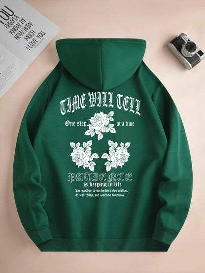 Men's Flower Print Hoodie